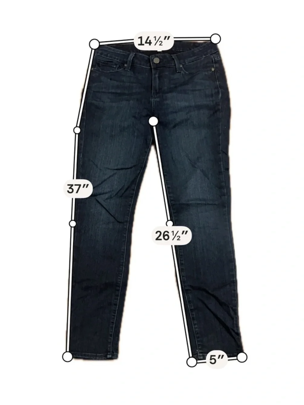 PAIGE Skyline Skinny Jeans Women's Size 29 Dark Wash Premium Designer Denim